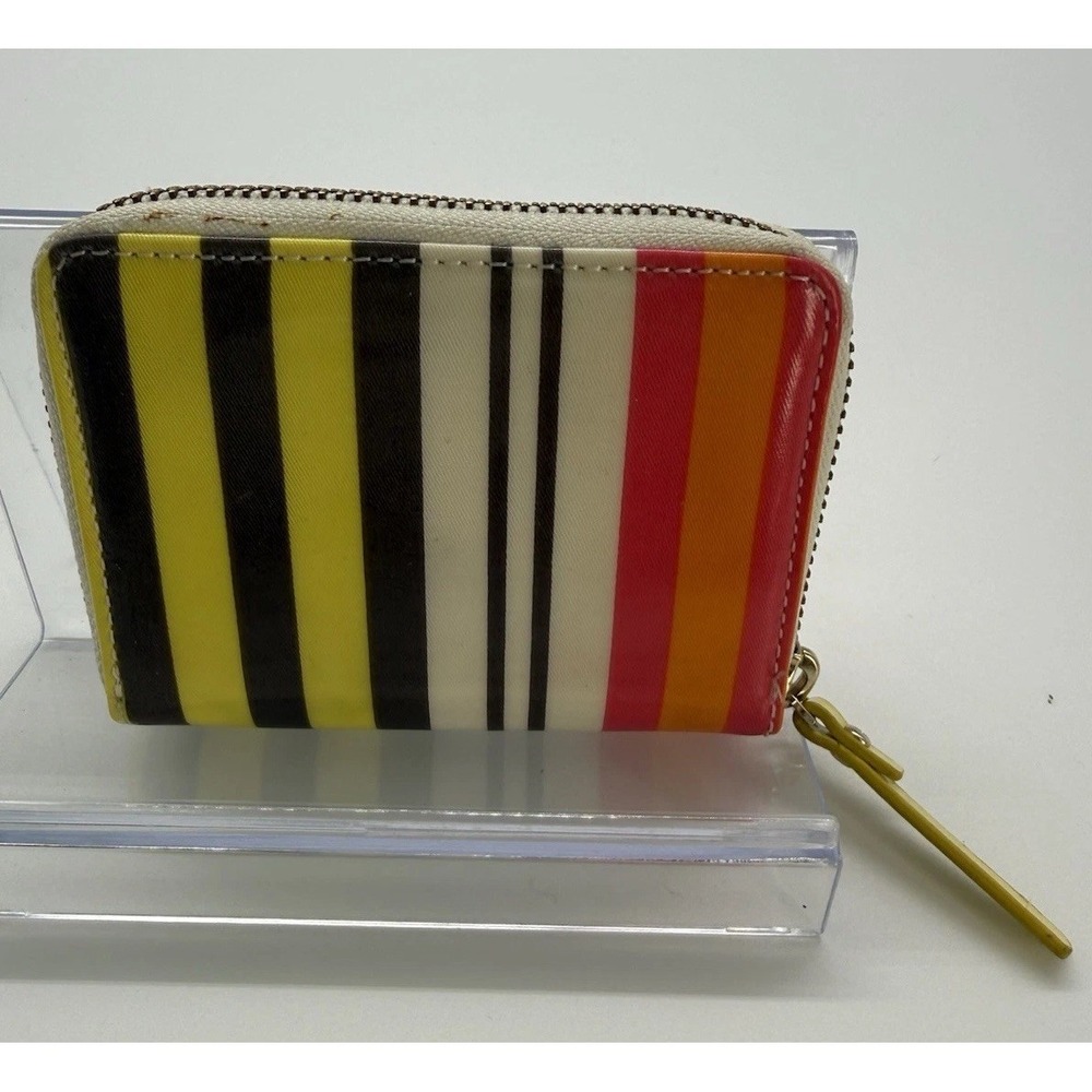 Kate Spade Women's Multicolor Striped Small Zip Around Wallet - Picture 2 of 7